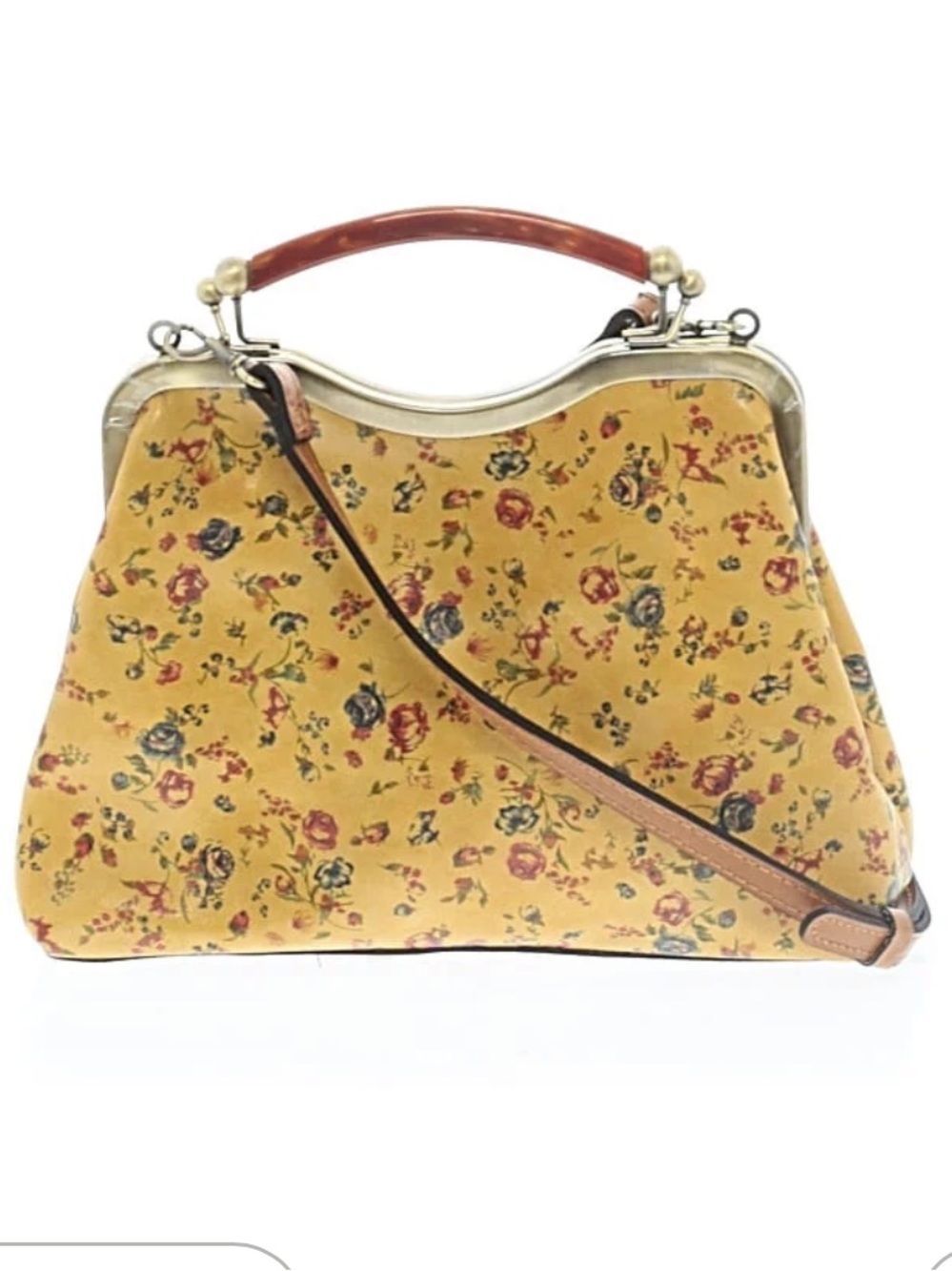 Patricia Nash Yellow Floral Top-Handle Satchel